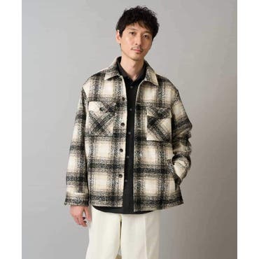 新レーベル ADABAT NAVY】撥水グレンチェック中綿ベスト[品番