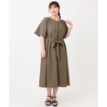 バイカラー切替ワンピース 左右非対称 アシンメトリー[品番