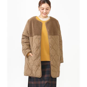 サテンキルティングコート[品番：LAVW0012137]｜LANVIN en Bleu