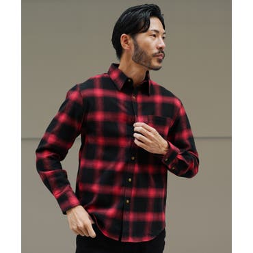 ファッションなデザイン 長袖シャツ メンズ チェックシャツ[品番：LU000013014 トップス