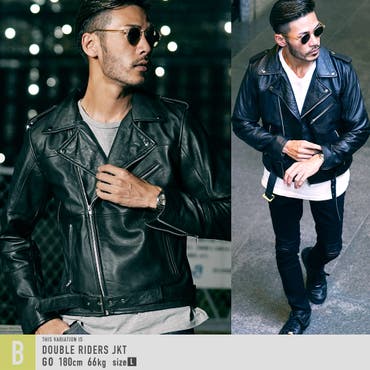 SARTORIA BELLINI ラムレザーダブルライダースジャケット[品番