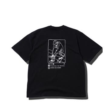 個性派グラデーション暈し染め刺繍ビッグTシャツ 韓国ファッション