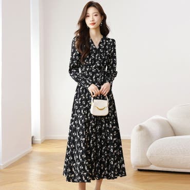 日本未入荷 カシュクール 花柄 ワンピース[品番：JSFW0014836]｜JS FASHION 花束・アレンジメント