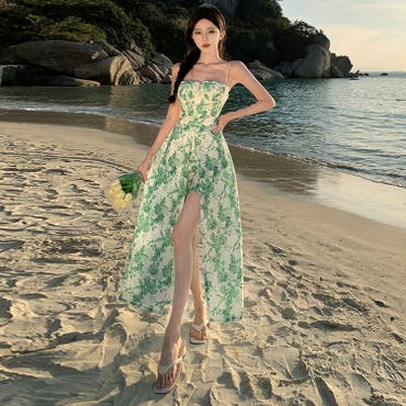 リゾートワンピ 花柄 キャミワンピ[品番：JSFW0013384]｜JS