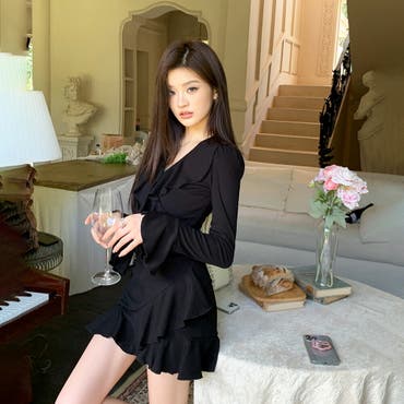 セクシーレオパードミニワンピース ワンピース ヒョウ柄[品番