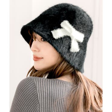 美品】Boniture ポンポンファー付き ベロアcap
