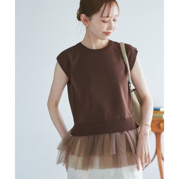 配色ダイス柄ニットトップスハイネック 春 春服[品番