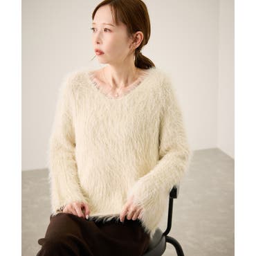 Chico】シャギーシアーリボンニット[品番：PALW0004312]｜PAL GROUP