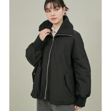Louere 中綿ノーカラーバルーンコート[品番：AMTW0009837
