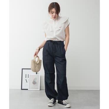 ワイドパンツ ファットパンツ デニム[品番：AMVW0000486]｜Belle Cie