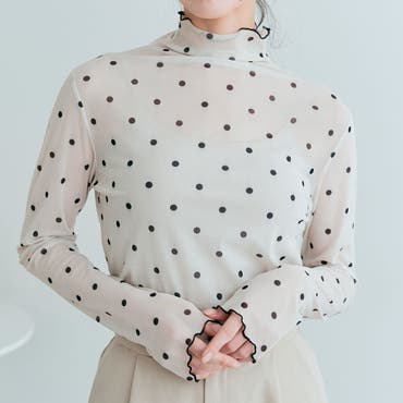 【 CO｜TE 】極美品 ドット柄シースルートップス シースルードットトップス レディース[品番：PA000015597]｜coca