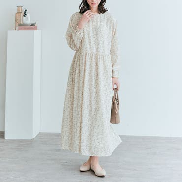シフォン ワンピース 花柄 おしゃれ 透け感 春 夏 花柄ワンピ シフォン 透け感[品番：JSFW0013479]｜JS FASHION