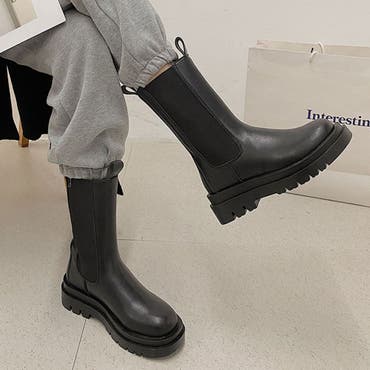 靴 Hunter LOVEHUNTER スニーカーブーツ レースアップ レディース 厚底 8cm