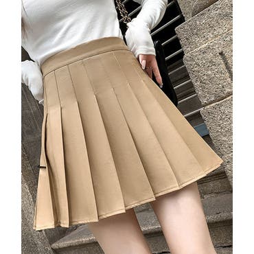 ハートバックルビジューダブルフレアスカート[品番：RJTW0002433