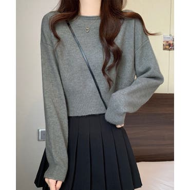 パール付きニット パール付きニット大人かわいい トップス[品番