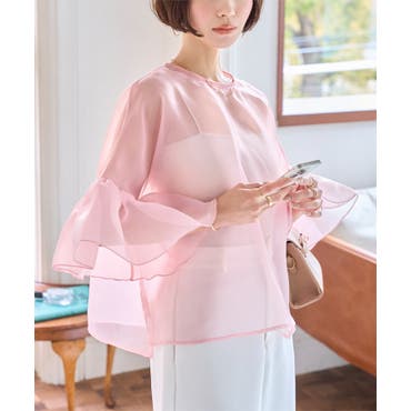 新品☆5L6L♪薄手シアーアウター・半袖チュニックブラウスなど3