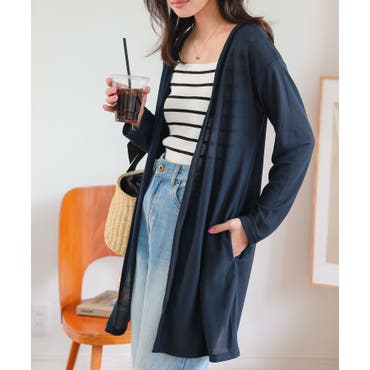 倭物やカヤ ワンピース ロングカーディガン セット ネイビー 美品 倭物やカヤ ワンピース ロングカーディガン セット ネイビー 美