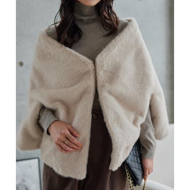 フェイクファーコート[品番：LAVW0018865]｜LANVIN en Bleu（ランバン