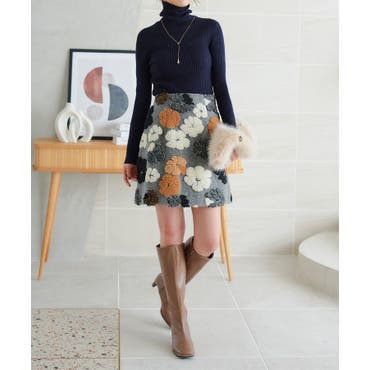 viviano 23AW 花柄トレンチミニスカート