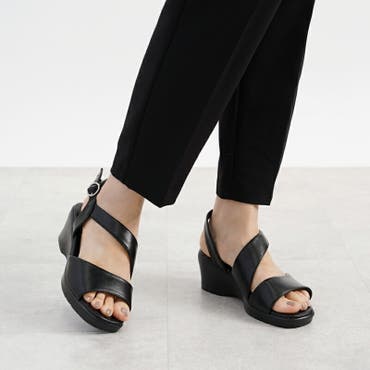 日本製 シンプルウエッジサボサンダル カジュアル きれいめ ナチュラル