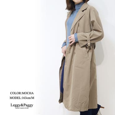 ロングコート 韓国ファッション ワンカラー[品番：SHNW0005605