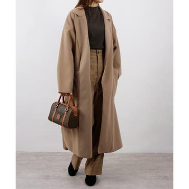 Louere ウエストシェイプフレアチェスターコート[品番