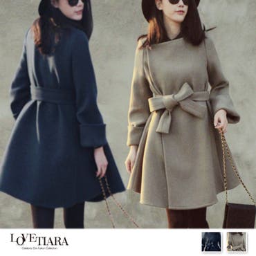 15秋冬新作 大人richノーカラーフレアコート 品番 Lv Lovetiara ラブティアラ のレディースファッション 通販 Shoplist ショップリスト