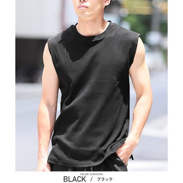 tシャツ チェック柄 ドローストリング ノースリーブシャツ