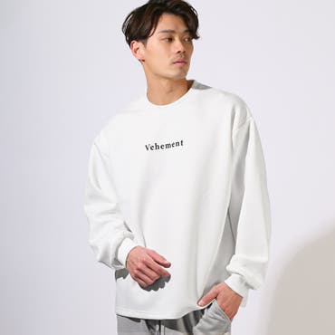 お歳暮 2025 ラインリブ刺繍ロゴBIGプルオーバー WE21SP12-M0031[品番 トップス