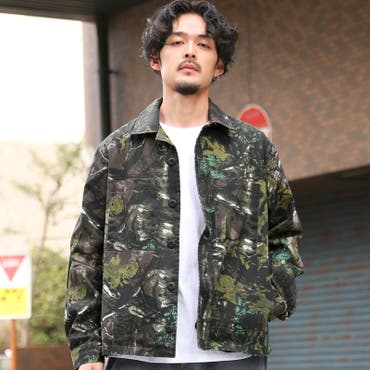 テーラードジャケット メンズカット地 迷彩[品番：IP000002140