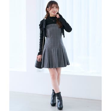 フラワーレースウエストマークAラインミニワンピース 袖あり 半袖[品番