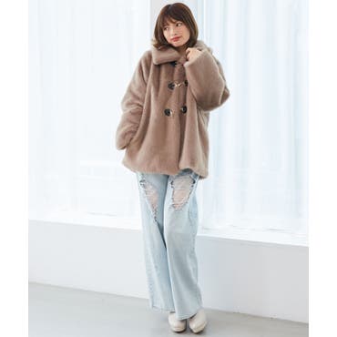 DearMyLove ウサミミポンチョ風コート オフホワイト M DearMyLove（ディアマイラブ）の「ウサミミポンチョ風コート