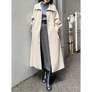 ハイネックコーデュロイロングコート[品番：MKSW0035416