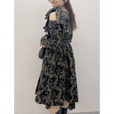 マーキュリーデュオ フラワープリーツフロントリボンワンピース