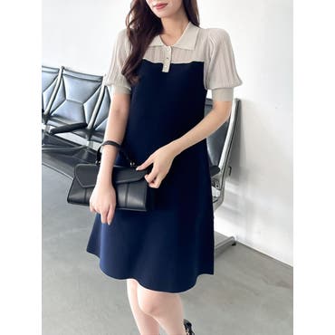 爽やかセーラー風のマリンルックドレス(CABARETDRESS)[品番