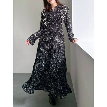 ヴィンテージフラワーフリルワンピース[品番：XT000012195]｜aimoha