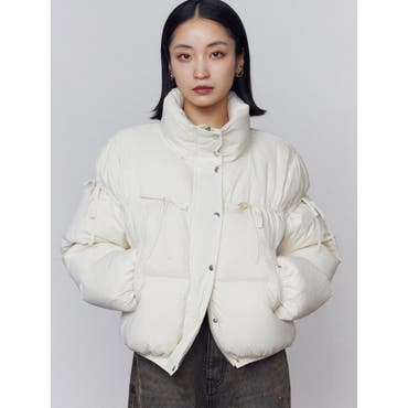 美品 Sinoon リボンディティールダウンジャケット 定価4.9 韓国人気 ○SINOON○RIBBON DETAIL PUFFER JACKET リボン 韓国人気 可愛い