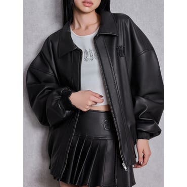 ラム ジャケット 七分袖 レザー アウター[品番：SNKC0000751]｜sankyo