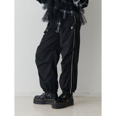 ワンサイドオープン ジョガーパンツ シルバーチェーン付き[品番