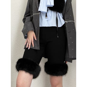 ふわふわファー付ショートパンツ （ショーパン ショートパンツ）[品番