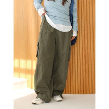 ワイドカーゴパンツ カーゴパンツ 韓国[品番：WG010085443