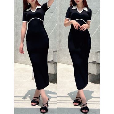 ビジュー刺繍チュール袖ロングドレス レース チュール[品番