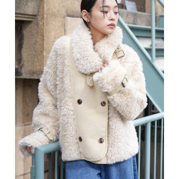 フェイクファーコート[品番：LAVW0018865]｜LANVIN en Bleu（ランバン