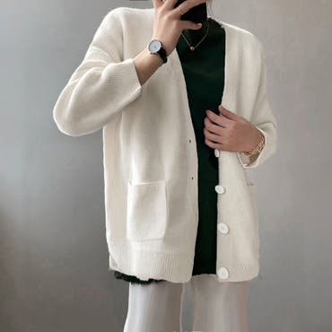 ニットカーディガン レディース秋冬羽織り[品番：II000009542  