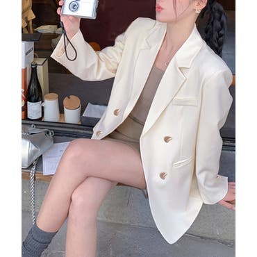 リネンブレンドテーラードジャケット[品番：XT000013257]｜aimoha