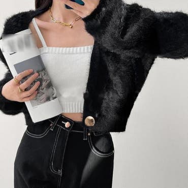 SHOPLIST限定】女性らしいショート丈フェイクファーコート[品番 