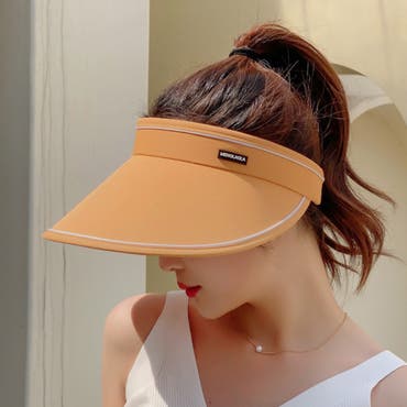 特売 韓国サンバイザー 夏[品番：II000010745 レディース つば広 帽子