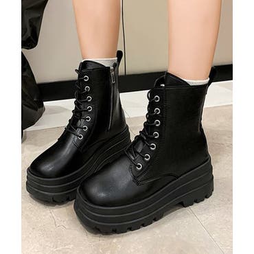 ストレッチレースアップロングブーツ[品番：MKSW0064594]｜jouetie