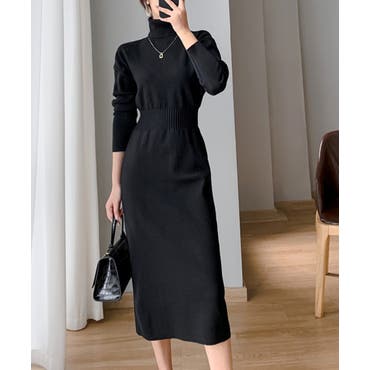 美品✨希少✨アーツアンドサイエンス　ニットワンピース　タートルネック　日本製 エアリーヤーン畦編タートルニットマキシワンピース | NANO universe