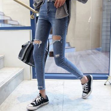 ダメージジーンズデニムスキニーパンツ 品番 Ii Miniministore ミニミニストア のレディースファッション通販 Shoplist ショップリスト